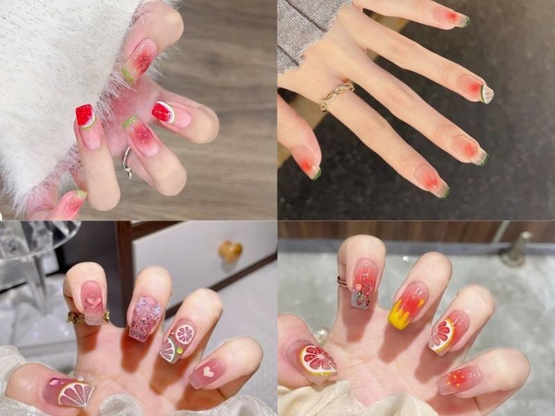 mẫu nail trái cây