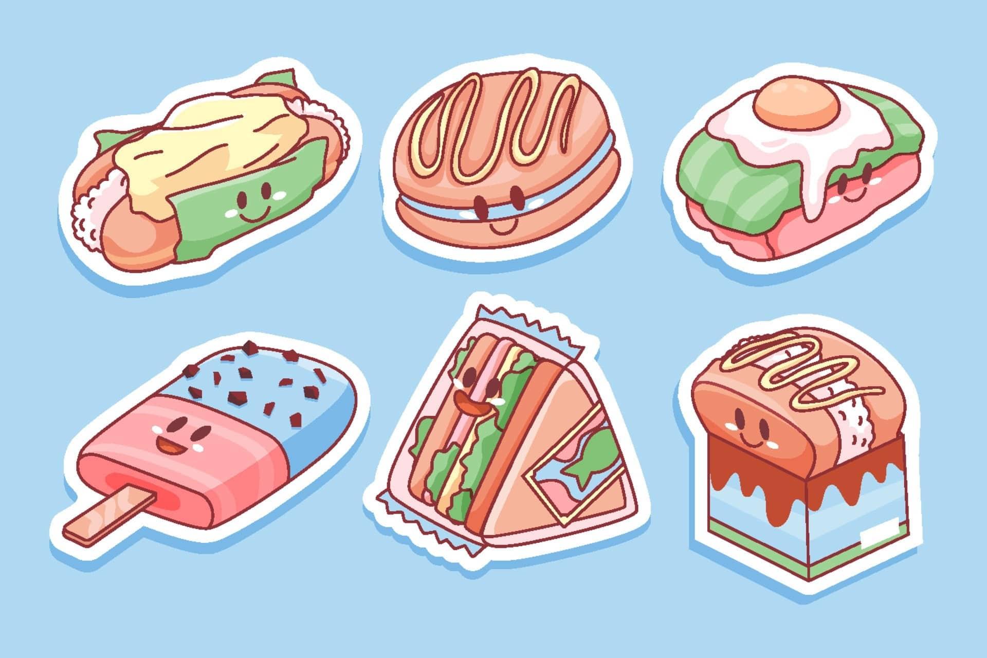 Tổng Hợp Mẫu Sticker Cute Food, Sticker Đồ Ăn Dễ Thương 33