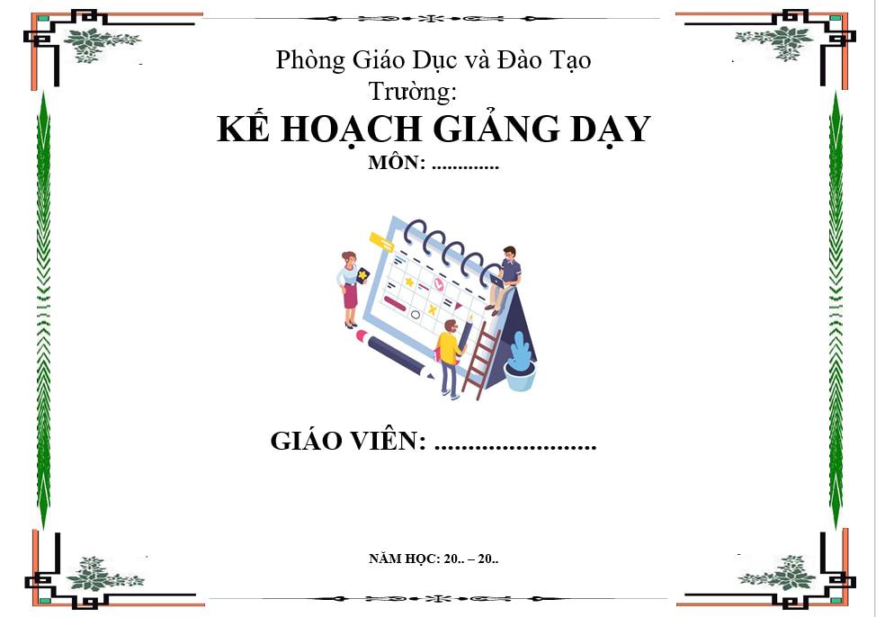 Tổng hợp mẫu bìa Giáo Án ngang