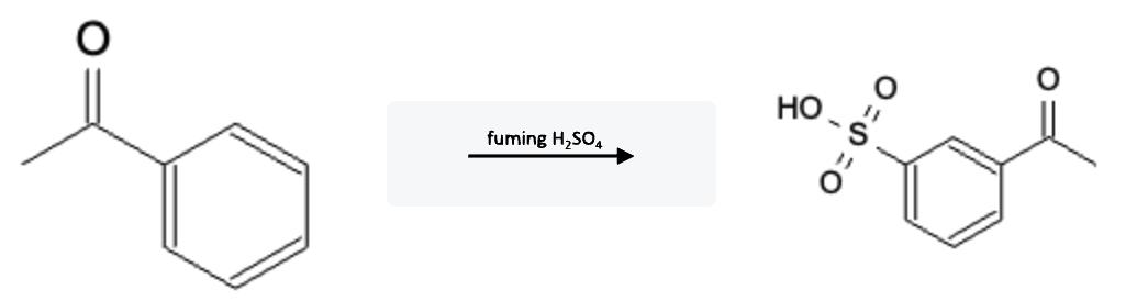 Aromatic Reactions: Sulfonation using SO3/H2SO4 - benzene so3 h2so4 reaction ewg