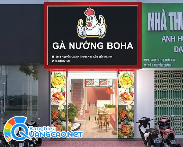 bảng hiệu cửa hàng gà rán