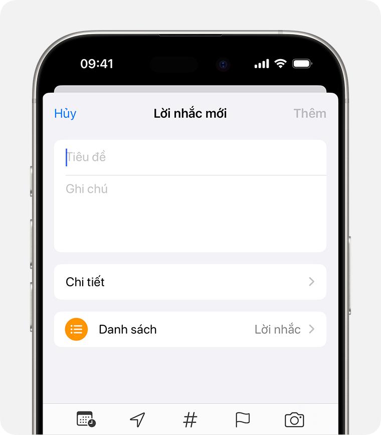 Trong iOS 18, hãy mở ứng dụng Lời nhắc rồi chạm vào + Lời nhắc mới để tạo nhanh lời nhắc mới.